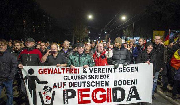 Dresden antiislamski prosvjed, Pegida, foto-yahoo news