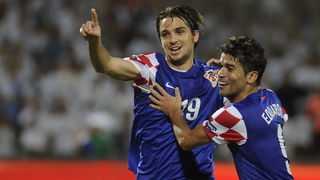 Tel Aviv, 091010. Ramat-Gan Stadion. Kvalifikacijska nogometna utakmica grupe F izmedju Izraela i Hrvatske za Euro 2012 u Poljskoj i Ukrajini. Na slici: slavlje Kranjcara i Eduarda nakon gola. Foto: Drago Sopta / CROPIX
