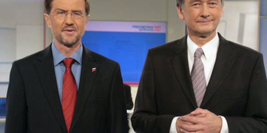 Slovenija,Ljubljana,05.11.2007,Lojze Peterle in Danilo Tuerk.Foto:Matej Druznik/DELO