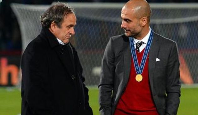 Josep Guardiola i Michel Platini, foto: FC Bayern