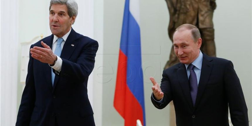 Kerry i Putin, Foto: Hina