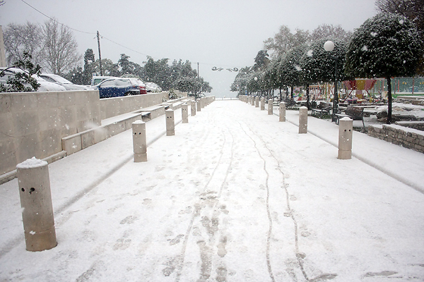 Snijeg u Zadru, 17. prosinca 2009, Foto: Saša Čuka