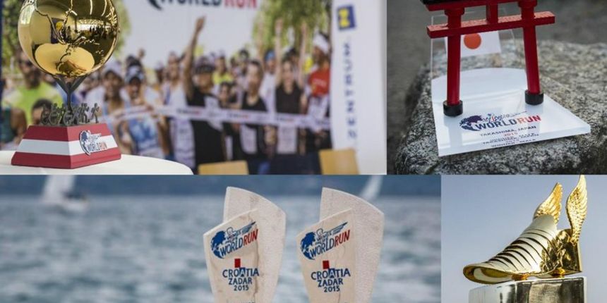 Wings for Life World Run trofeji. Foto: redbull.com Wings for Life World Run trofeji. Foto: redbull.com