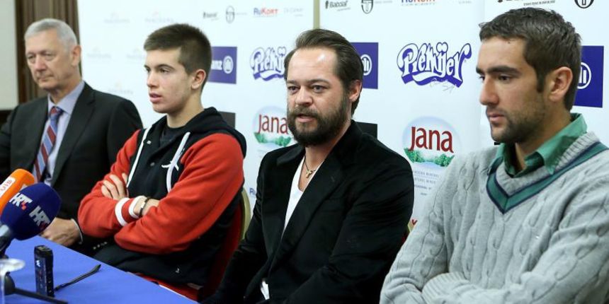 28.03.2014., Zagreb – Konferencija za medije Hrvatskog teniskog saveza povodom odlaska Davis Cup reprezentacije na susret 2. kola prve skupine euroafricke zone protiv Poljske. Franjo Lukovic, Borna Coric, Zeljko Krajan, Marin Cilic. Photo: Goran Stanzl/PI 28.03.2014., Zagreb – Konferencija za medije Hrvatskog teniskog saveza povodom odlaska Davis Cup reprezentacije na susret 2. kola prve skupine euroafricke zone protiv Poljske. Franjo Lukovic, Borna Coric, Zeljko Krajan, Marin Cilic. Photo: Goran Stanzl/PI