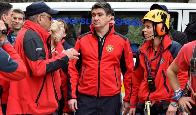 Starigrad Paklenica – Premijer Zoran Milanovic nazocio je pokaznoj vjezbi spasavanja HGSS-a u kanjonu Velike Paklenice. Photo: Dino Stanin/PIXSELL