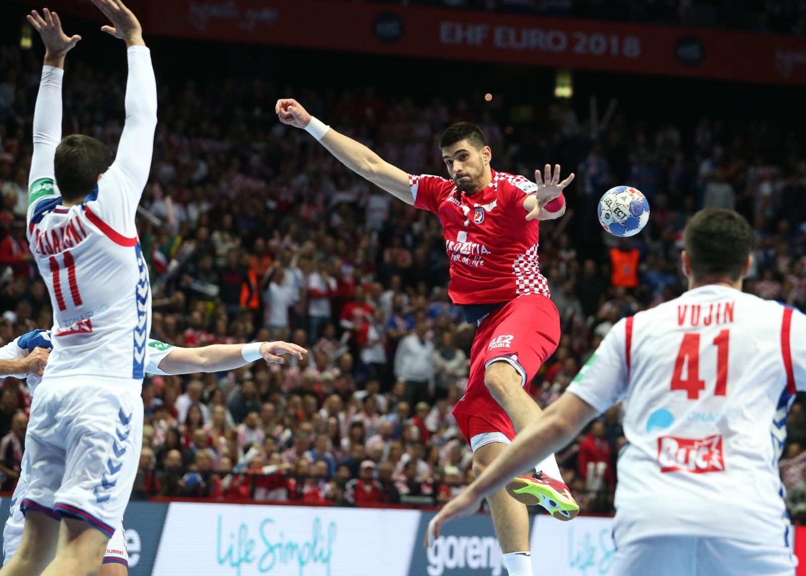 Spaladium Arena, Split – Europsko rukometno prvenstvo, skupina A, 1. kolo, Hrvatska – Srbija. Spaladium Arena, Split – Europsko rukometno prvenstvo, skupina A, 1. kolo, Hrvatska – Srbija.