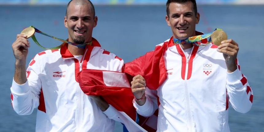 Rio de Janeiro, Brazil – Braća Sinkovic, Martin i Valent, osvajači su olimpijske zlatne medalje u utrci dvojaca na pariće.  Photo: Igor Kralj/PIXSELL