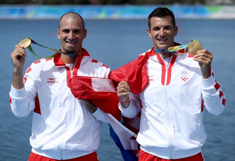 Rio de Janeiro, Brazil – Braća Sinkovic, Martin i Valent, osvajači su olimpijske zlatne medalje u utrci dvojaca na pariće.  Photo: Igor Kralj/PIXSELL