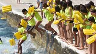 Jubilarni 10. dm Millennium Jump na zadarskoj rivi, Photo: Dino Stanin/PIXSELL Jubilarni 10. dm Millennium Jump na zadarskoj rivi, Photo: Dino Stanin/PIXSELL