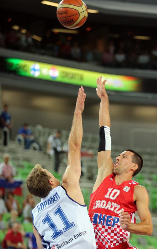 Ljubljana, Arena Stozice – Europsko prvenstvo u kosarci Eurobasket Slovenia 2013.Drugi krug, grupa F. Hrvatska – Finska 88-63. Photo: Igor Kralj/PIXSELL Ljubljana, Arena Stozice – Europsko prvenstvo u kosarci Eurobasket Slovenia 2013.Drugi krug, grupa F. Hrvatska – Finska 88-63. Photo: Igor Kralj/PIXSELL