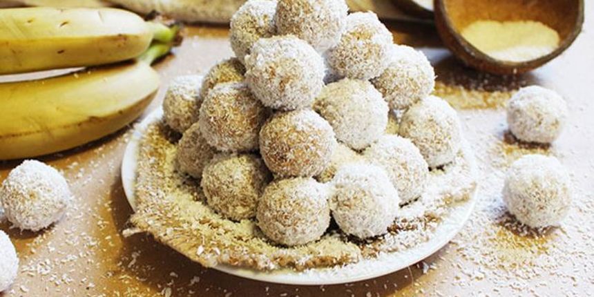 Bez pečenja: kuglice od kokosa i banane Bez pečenja: kuglice od kokosa i banane
