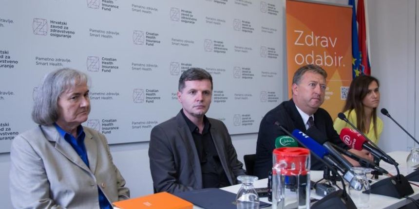 Predstavljanje novosti vezanih uz eKarton i eZdravstvo odrzano je u prostorijama HZZo-a u Margaretskoj ulici. V.d. ravnatelja HZZO-a Fedor Dorcic i ministar zdravlja Dario Nakic. Photo: Davor Puklavec/PIXSELL Predstavljanje novosti vezanih uz eKarton i eZdravstvo odrzano je u prostorijama HZZo-a u Margaretskoj ulici. V.d. ravnatelja HZZO-a Fedor Dorcic i ministar zdravlja Dario Nakic. Photo: Davor Puklavec/PIXSELL