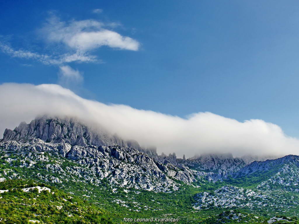 Pogled s Tulovih greda i paška bonaca