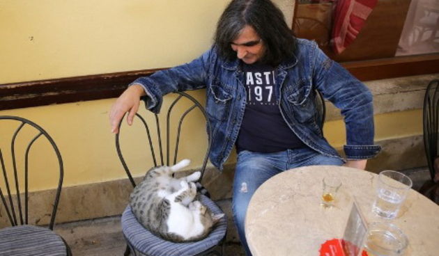 Šime Šopić Pefa i mačak, foto: Filip Brala/PIXSELL