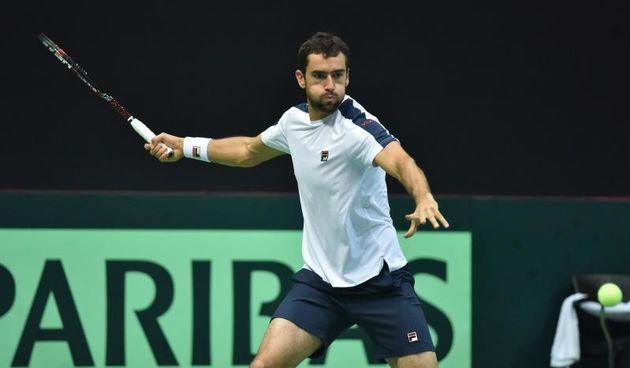 Polufinale Davis Cupa, Hrvatska – Francuska, Marin Cilic – Richard Gasquet. Photo: Hrvoje Jelavic/PIXSELL