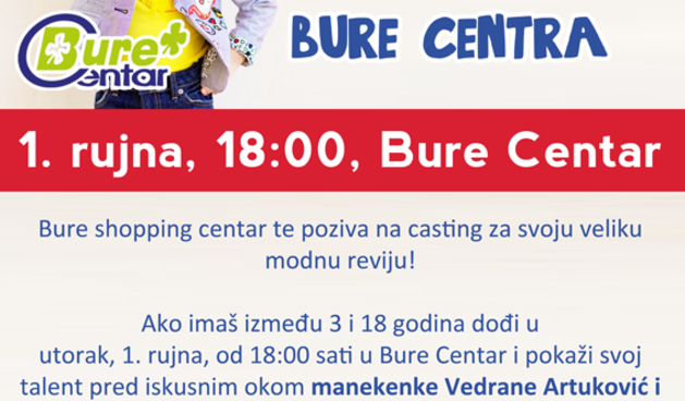 Casting za veliku dječju modnu reviju, bure centar