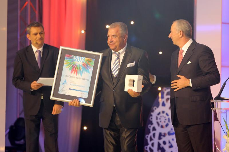 25.10.2013., Zadar – U Falkensteiner hotelu u Punta Skali dodjeljene su nagrade “Covjek – kljuc uspjeha u turizmu”. Svecanosti su prisustvovali premijer Zoran Milanovic te ministri Darko Lorencin i Gordan Maras te brojni drugi uvazeni gosti. Photo: Fili