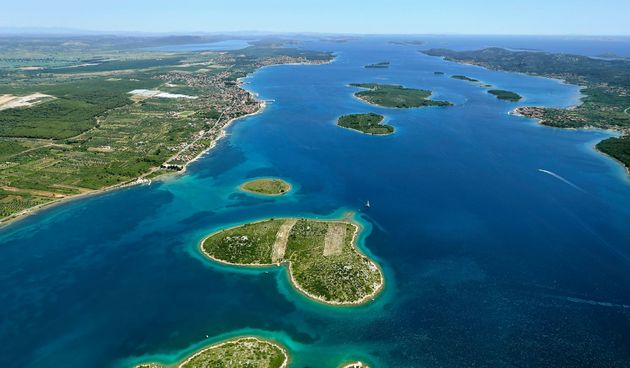 Galešnjak, Babac, Turanj, Sv. Filip i jakov, Biograd na Moru, Pašman, Tkon iz zraka