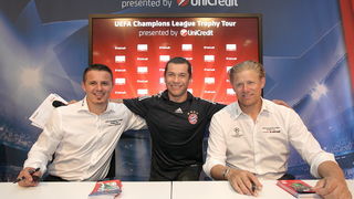 Tarik Filipović, Mila Horvat i Renata Sopek na predstavljanju trofeja Lige prvaka Tarik Filipović, Mila Horvat i Renata Sopek na predstavljanju trofeja Lige prvaka