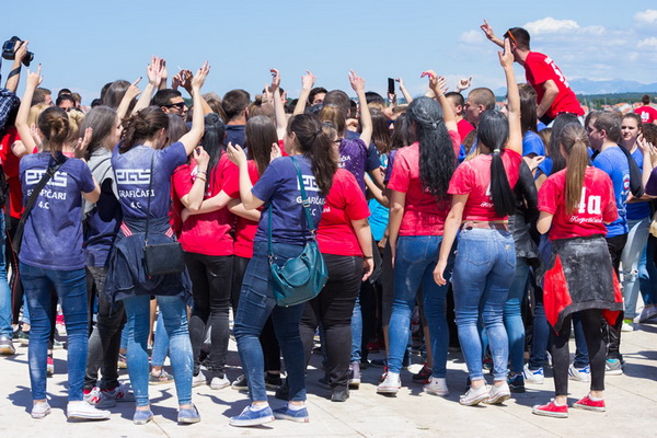 Ludijada maturanata na zadarskoj rivi 17. svibnja 2016. Foto: Bojan Bogdanić