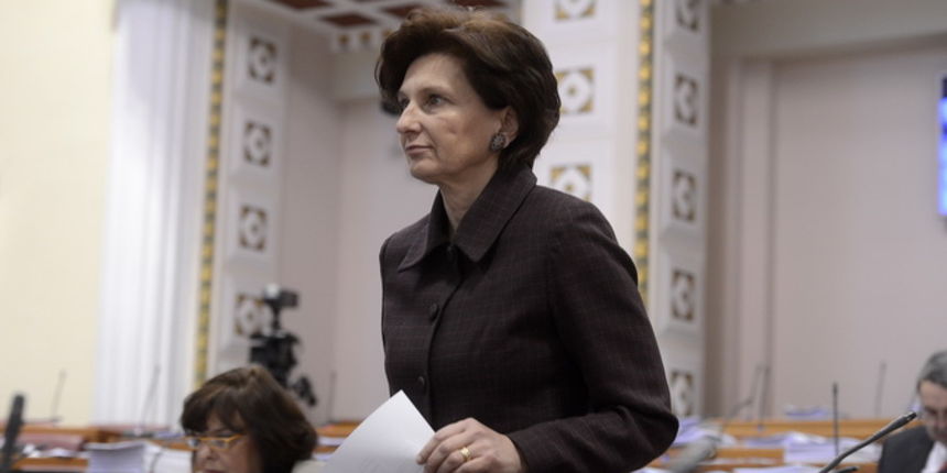 Zagreb, 310113.
Markov trg, Sabor.
Nastavak redovite sjednice Sabora s raspravom o prijedlogu zakona o izmjenama i dopunama Prekrsajnog zakona.
Na slici: Ana Lovrin.
Foto: Goran Mehkek / CROPIX