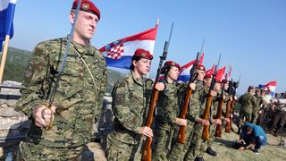 Generalna proba na kninskoj tvrđavi uoči svečane proslave 23. obljetnice VRO Oluja