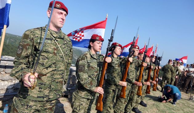 Generalna proba na kninskoj tvrđavi uoči svečane proslave 23. obljetnice VRO Oluja