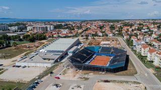 Zračne snimke teniskog terena na VIšnjiku