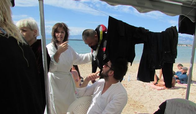 Tamara Šoletić na snimanju filma “Plaža” Gorana Škofića na plaži Prodorica kod Nina