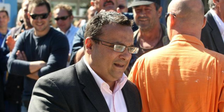 Lamjana: Prosvjed djelatnika “Naute” koji su zapriječili ulaz u krug škvera stečajnom upravitelju Alainu Khanu, Foto: Dino Stanin/PIXSELL Lamjana: Prosvjed djelatnika “Naute” koji su zapriječili ulaz u krug škvera stečajnom upravitelju Alainu Khanu, Foto: Dino Stanin/PIXSELL