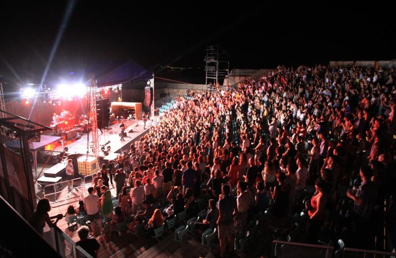 U sklopu prvog izdanja SuperUho Festivala na sibenskoj tvrdjavi sv Mihovila, na ljetnoj pozornici koncert je odrzao rock bend The National. Photo: Dusko Jaramaz/PIXSELL