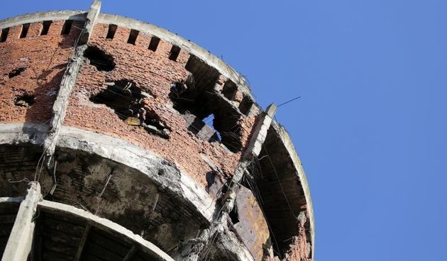 Vukovarski vodotoranj na Mitnici kao simbol stradanja grada Vukovara. Photo: Grgur Zucko/PIXSELL