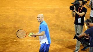 Agassi, Ferrero i Ivanišević odigrali egizibiciju u Umagu. Photo: Slavko Midzor/PIXSELL Agassi, Ferrero i Ivanišević odigrali egizibiciju u Umagu. Photo: Slavko Midzor/PIXSELL