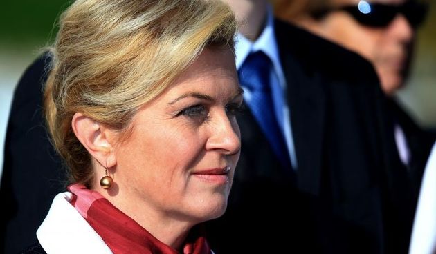 Vukovar,Predsjednicka kandidatkinja Kolinda Grabar Kitarovic posjetila grad Vukovar i oznacila start memorijalne utrke maraton Vukovar-Tovarnik, Photo: Davor Javorovic/PIXSELL