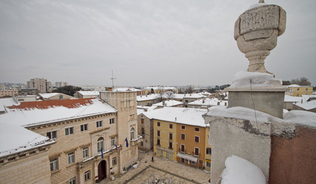 Zadarski krovovi pod snijegom, Foto: Leo Banić