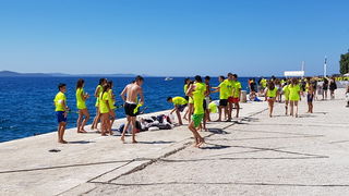 Sasvim osoban doživljaj – 10. dm Millennium Jump sa zadarske rive. Foto: Mladen Malik Barba Sasvim osoban doživljaj – 10. dm Millennium Jump sa zadarske rive. Foto: Mladen Malik Barba