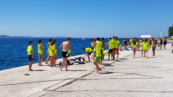 Sasvim osoban doživljaj – 10. dm Millennium Jump sa zadarske rive. Foto: Mladen Malik Barba Sasvim osoban doživljaj – 10. dm Millennium Jump sa zadarske rive. Foto: Mladen Malik Barba