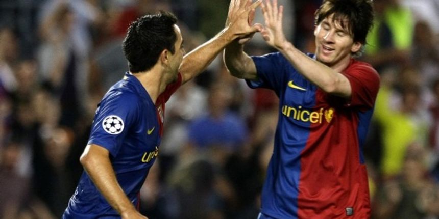 Xavi Messi (Foto:Reuters)