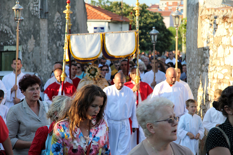 Arbanasi: Procesija povodom blagdana Tijelova 19. lipnja 2014.  foto: Bernard Kotlar