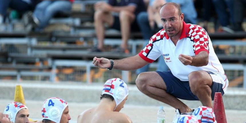 Zagreb – Pripremni turnir uoci Europskog prvenstva u vaterpolu, Hrvatska – Italija. Trener Ivica Tucak. Photo: Jurica Galoic / PIXSELL