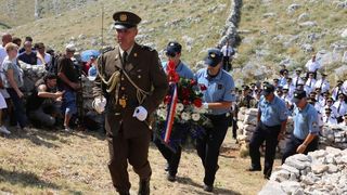 30.08.2015., Kornati – Na otoku Kornatu obiljezena je 8. obljetnica stradanja 12 vatrogasaca iz Sibenika, Vodica i Tisnog. Photo: Dusko Jaramaz/PIXSELL 30.08.2015., Kornati – Na otoku Kornatu obiljezena je 8. obljetnica stradanja 12 vatrogasaca iz Sibenika, Vodica i Tisnog. Photo: Dusko Jaramaz/PIXSELL