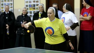 Zagreb: Sportske igre redovnica u OŠ Mato Lovrak. Photo: Goran Jakus/PIXSELL