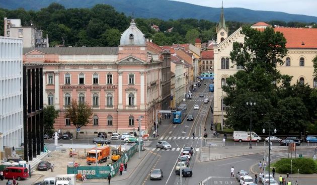 Trg marsala Tita, pogled na Zagreb sa zgrade Sokol Marica. Photo: Patrik Macek/PIXSELL