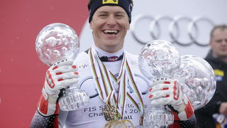 Lenzerheide, 190311.Zavrsnica Svjetskog skijaskog kupa u skijanju u svicarskom mjestu Lenzerheide, Ivica Kostelic kao najbolji skijas u ukupnom poretku osvajac velikog kristalnog globusa i jos dva mala globusa za kombinaciju i slalom. Na slici: Ivica Ko Lenzerheide, 190311.Zavrsnica Svjetskog skijaskog kupa u skijanju u svicarskom mjestu Lenzerheide, Ivica Kostelic kao najbolji skijas u ukupnom poretku osvajac velikog kristalnog globusa i jos dva mala globusa za kombinaciju i slalom. Na slici: Ivica Ko