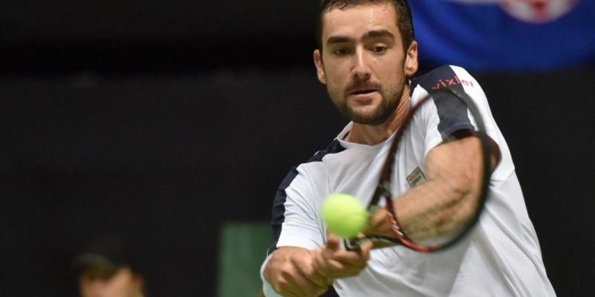 Polufinale Davis Cupa, Hrvatska – Francuska, Marin Cilic – Richard Gasquet. Photo: Hrvoje Jelavic/PIXSELL Polufinale Davis Cupa, Hrvatska – Francuska, Marin Cilic – Richard Gasquet. Photo: Hrvoje Jelavic/PIXSELL