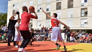 Kid’s Day na Forumu: Vassilis Spanoulis s klincima zaigrao basket 3na3, Foto: Dino Stanin/PIXSELL
