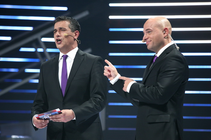 Zagreb, 121110
Super talent show Nove Tv.
Jadran film.
Na slici voditelji Igor Mesin i Rene Bitorajac.
Foto: Biljana Gaurina / CROPIX Zagreb, 121110
Super talent show Nove Tv.
Jadran film.
Na slici voditelji Igor Mesin i Rene Bitorajac.
Foto: Biljana Gaurina / CROPIX