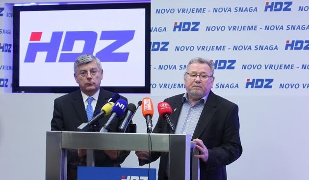 Zagreb – Konferencija za novinare HDZ-a pod nazivom Svjesne dezinformacije SDP-ova kandidata Ive Josipovica o ustavnim promjenama. Na konferenciji su govorili Zeljko Reiner i Vladimir Seks. Photo: Zeljko Lukunic/PIXSELL