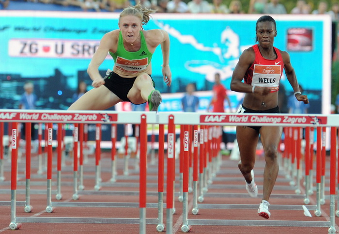 Zagreb, 130911.
IAAF World Challenge Zagreb 2011, 
61. memorijal Borisa Hanzekovica na atletskom stadionu Mladost na Savi.
Na slici: Sally Pearson, 100 prepone.
Foto: Srdjan Vrancic / CROPIX
