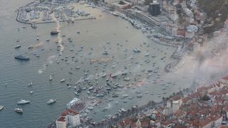 Splićani ispratili Olivera na posljednju plovidbu – fotografije iz zraka